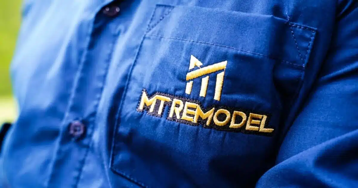 MT Remodel uniform with embroidered logo representing professional home remodeling in Connecticut