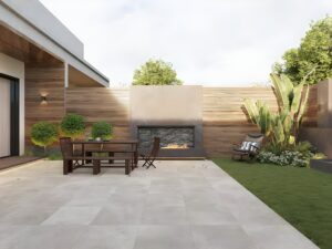 patio with outdoor tile flooring