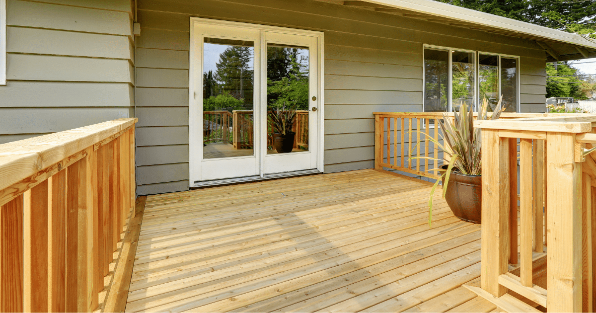 deck, perfectly installed on a home project